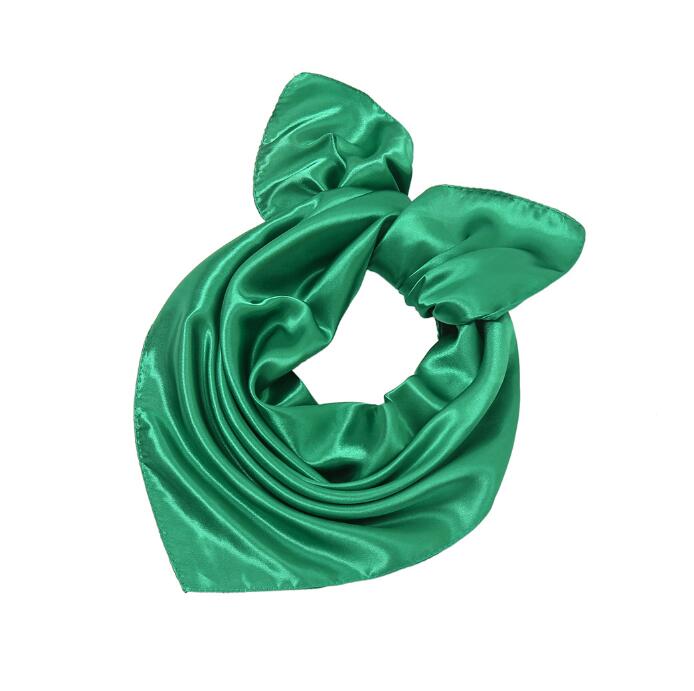 Women New Plain Satin Solid Color 60x60cm Square Scarf Girl Simulation Silk Performance Small Scarves Best Party Gift
