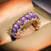 Yiwu Jewelry Aaa Square Zircon Color Plated, Real Gold Ring