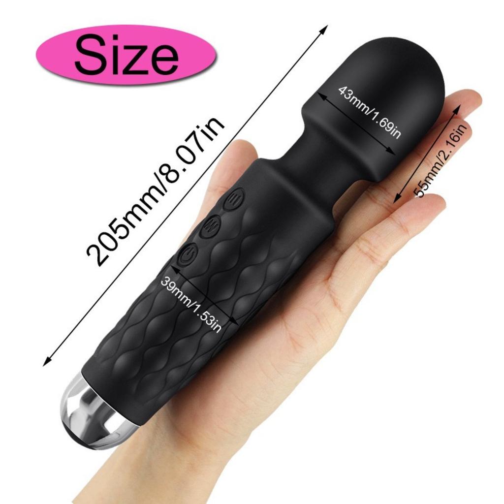 20 Modes Vibrating Massage Stick - Electric Body Massager Wand with Strong Vibration, Handheld Muscle Relief Tool for Neck, Back, Shoulder, Legs