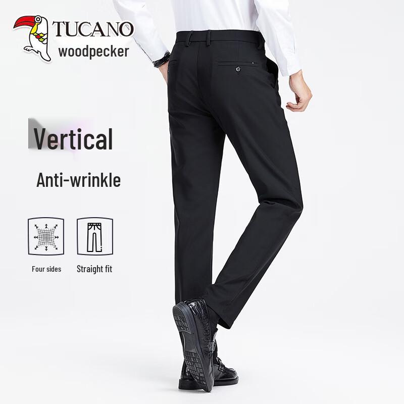 

TUCANO Men s High Elastic Wrinkle-Free Business Casual Suit Pants 36