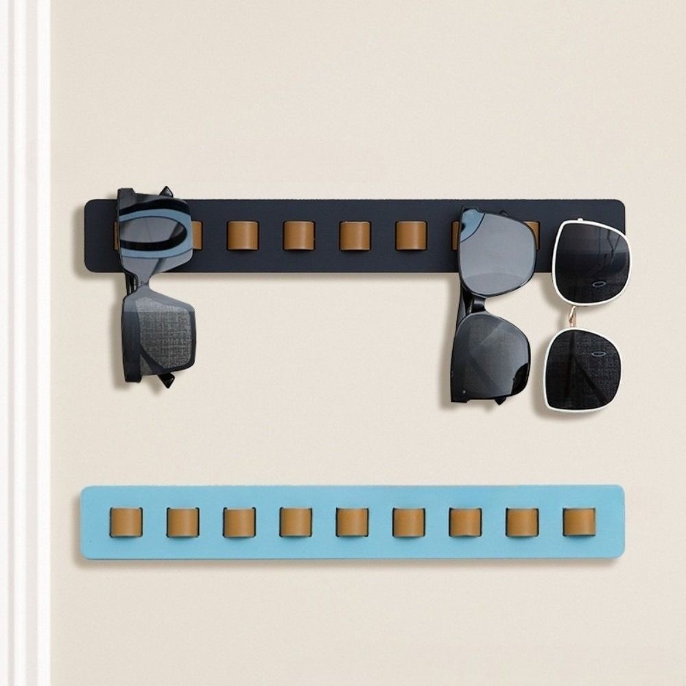 New Wooden Eyeglass Storage Rack Wall Mounted 9 Hooks Sunglasses Organizer Space Saving Multi-Purpose Eyeglass Holder for Office
