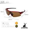 Captain Stag Polarized Sunglasses with PC Men's Case, Plastic, Brown, CSP-S008-2-EH-72