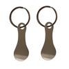 Decorative Stainless Steel Keychain Coin Holder Shopping Trolley Token DIY Shopping Cart Tokens