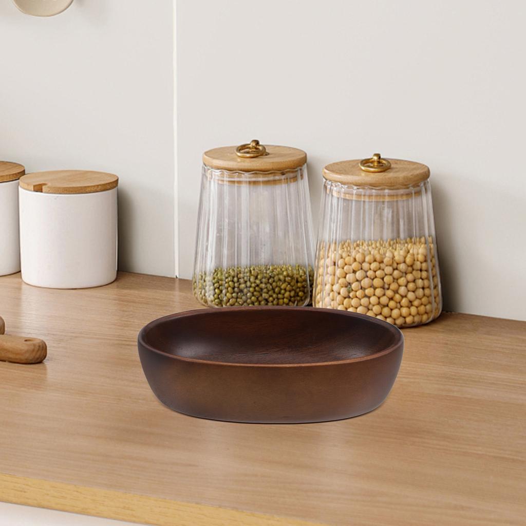 1 Stück Große Vintage Walnussholz Bootsform Schüssel Salat Servieren Holz Küchen Obstschüsseln Bar Dekorative Schalen Teigrührschüsseln