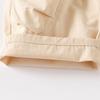 Color Five-Point Shorts, Summer Children's Woven Label Shorts, Baby Boys' Casual Mid-Length Pants, Korean Style Mid-Waist Elastic Waistband Pants
