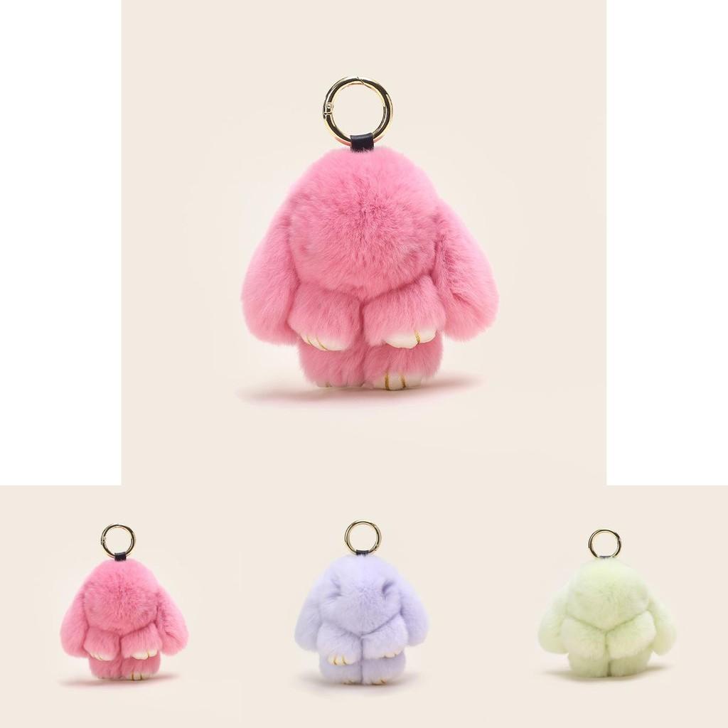 Adorable Classic Plush Rabbit Fur Keychain Accessory For Stylish Girls Gifts
