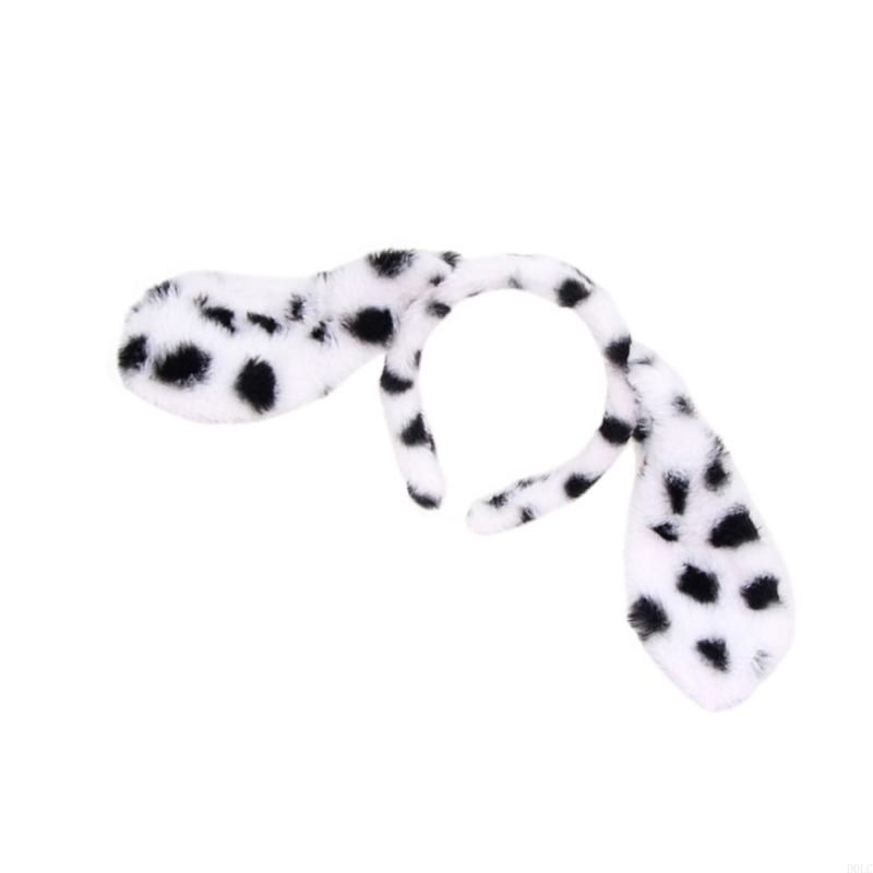 Adorable Dog Ear Hairband Plush Headband Cosplay Headwear For Kids School Event