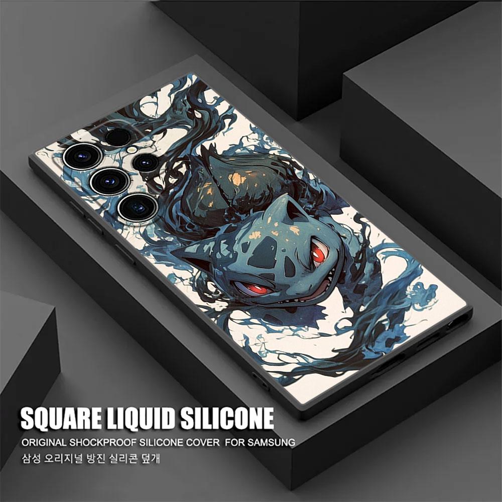 P-Pokemons Bulbasaurs Umbreons Gengars Draw S25 Ultra Case For Samsung Galaxy S25 S24 S23 S20 S21 FE S22 Ultra Plus Phone Cover