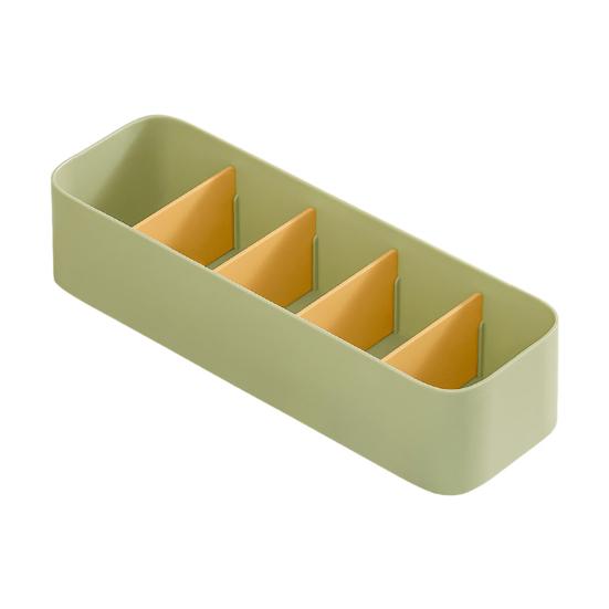 Drawer Storage Box, with Removable Partition Panel Container, Stackable Space Saving Storage Bin for Household D