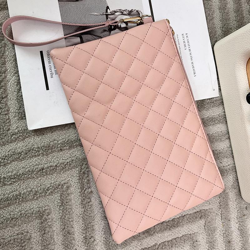 2024 Large Capacity Diamond Embroidered Makeup Bag Women s Clutch Purse розовый 798₽