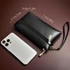 PU Leather Women's Long Wallet Soft Large Capacity Zipper Clutch Purse Multifunctional Wrist Strap Coin Purse Billfold Handbag