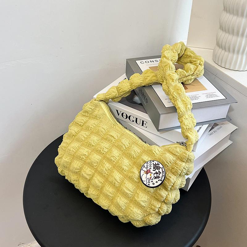 Soft Cloud Bubbles Handbags For Woman Girls Pleated Cloud Underarm Bag Pouch Bag Casual Shoulder Bag Women Cute Purse