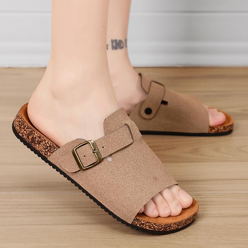 Fashion New Arrival Fashion New Men's Monk Strap Outdoor Cork Slippers Male Summer Open Toe Sandals Chanclas De Hombre