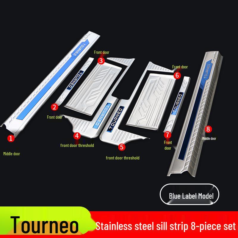 Ford Tourneo Threshold & Rear Bumper Guard Set