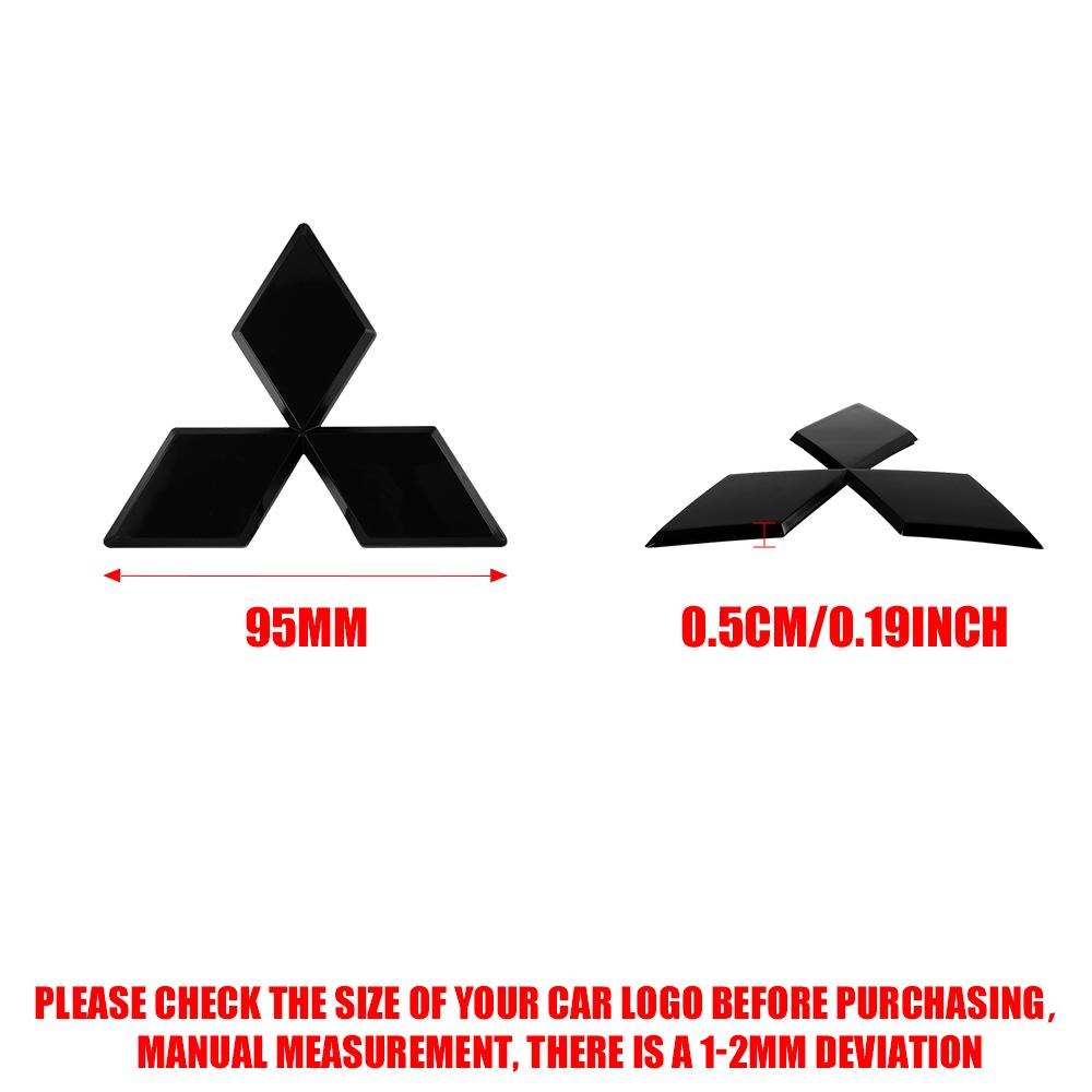 Adesivo de Logo 3D ABS para Grade Frontal, Porta-malas, Volante de Carro Para Mitsubishi Lancer Lancer EX Galant ASX Outlander Pajero Eclipse