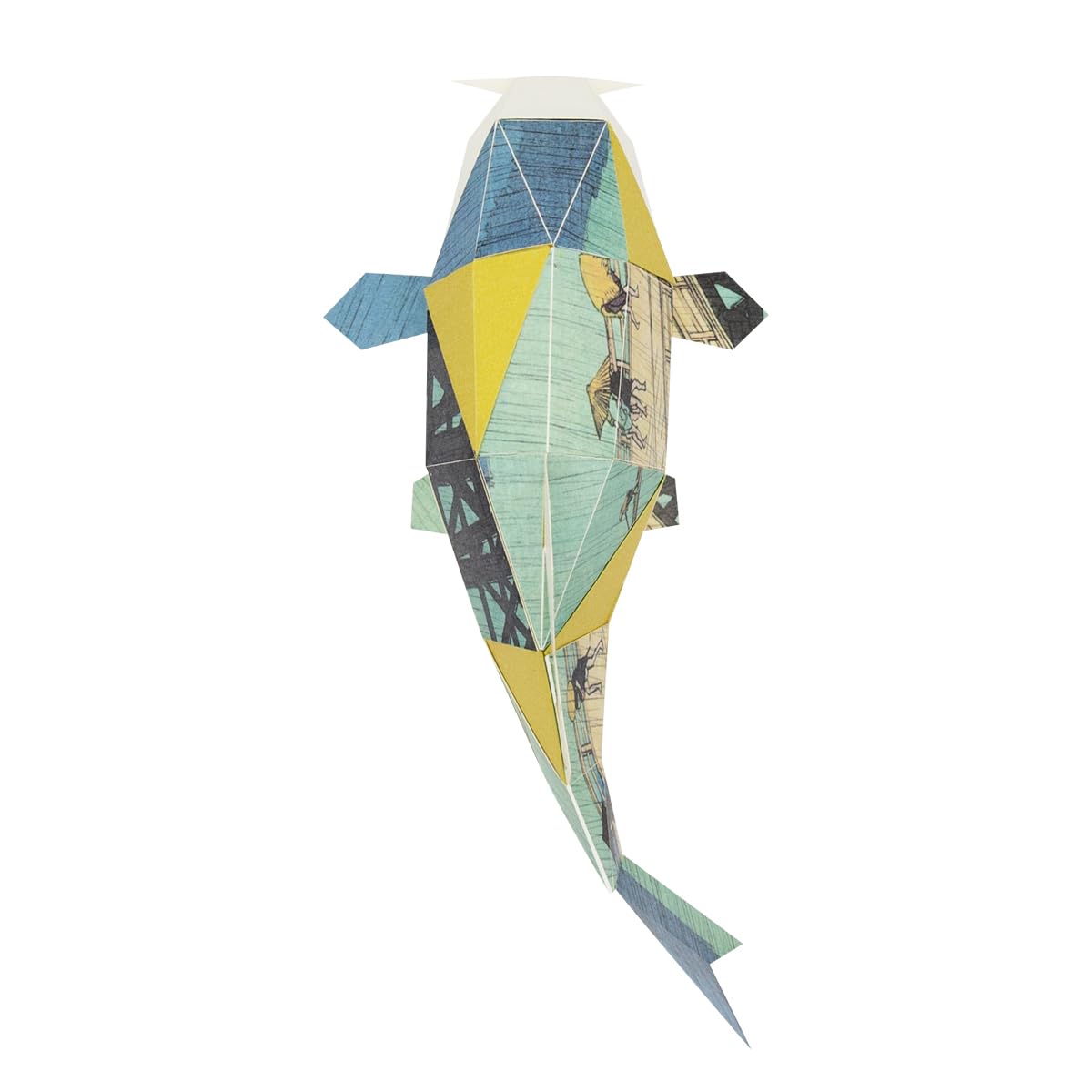 

[Бумажное творчество] KAKUKAKU Укиё-э Нисикигои от Утагава Хиросигэ - Ливень над большим мостом и Атакэ [Для интерьера Сделано в Японии]