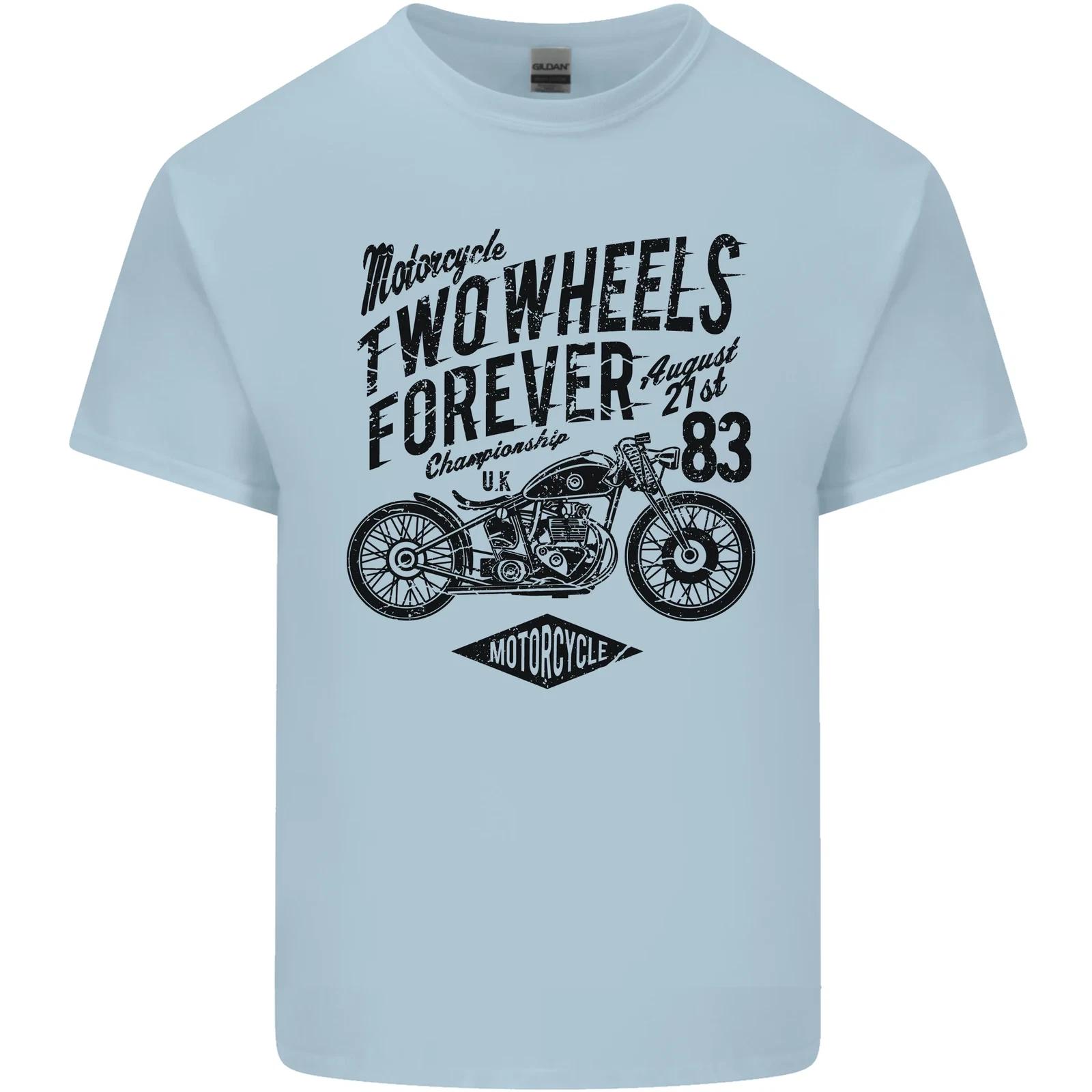 

Two Wheels Forever Motorcycle Cafe Racer Kids T-Shirt Childrens 4XL