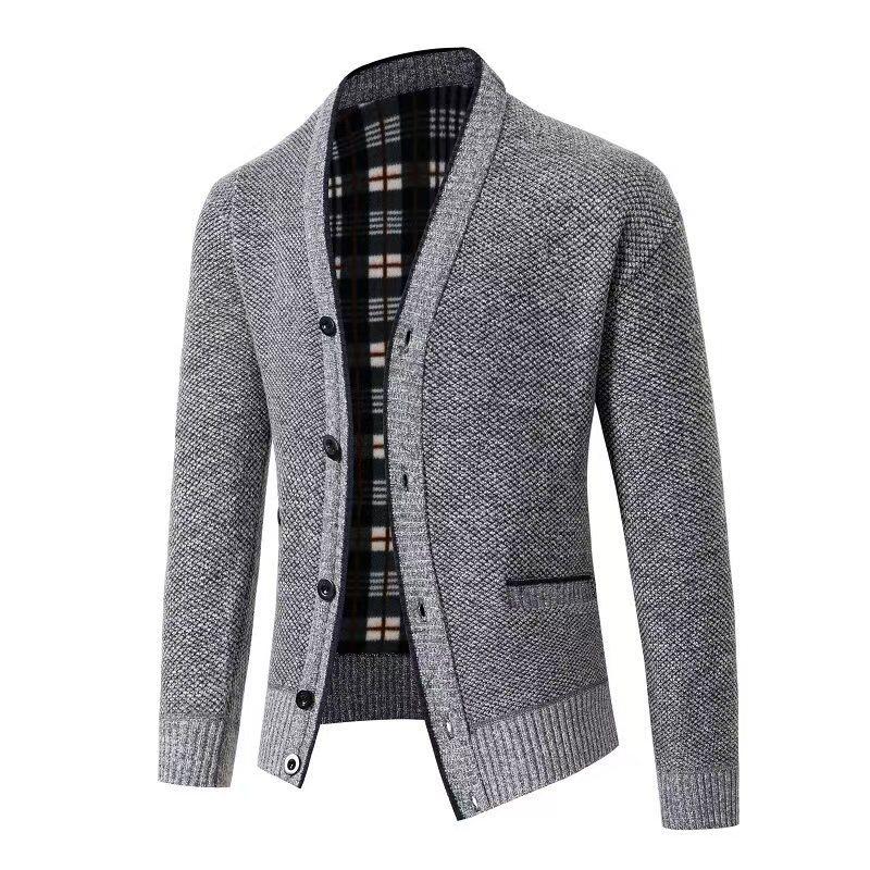 Sweater Men'S Fashion Jacket Warm Comfortable Mature Versatile Casual Knitted Cardigan Men'S Long Sleeves