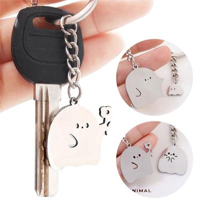 Pendants Ghost Key Chains Matching Lovers Keychain Jewelry Couple Keyring  Women Men