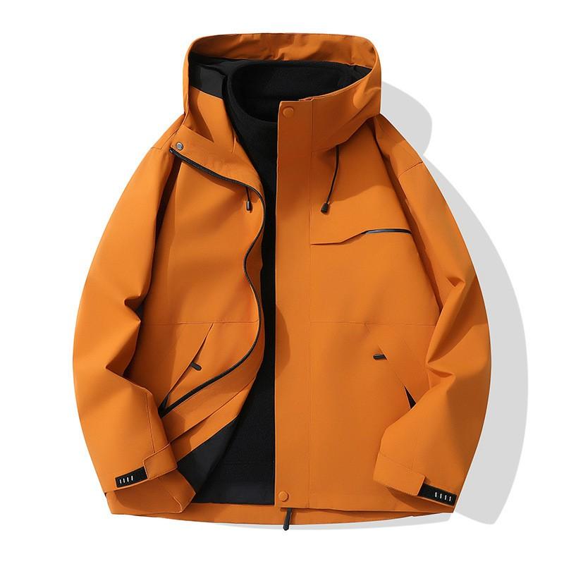 Mens Womens 3-in-1 Waterproof Windproof Hiking Jacket With Removable Shell Gore-Tex Fabric All-Season Outdoor Parka