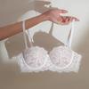French Style Lingerie for Women with Small Breasts Push-up Thickened Side Breasts Anti-sagging Lace Sexy Non-slip Bra
