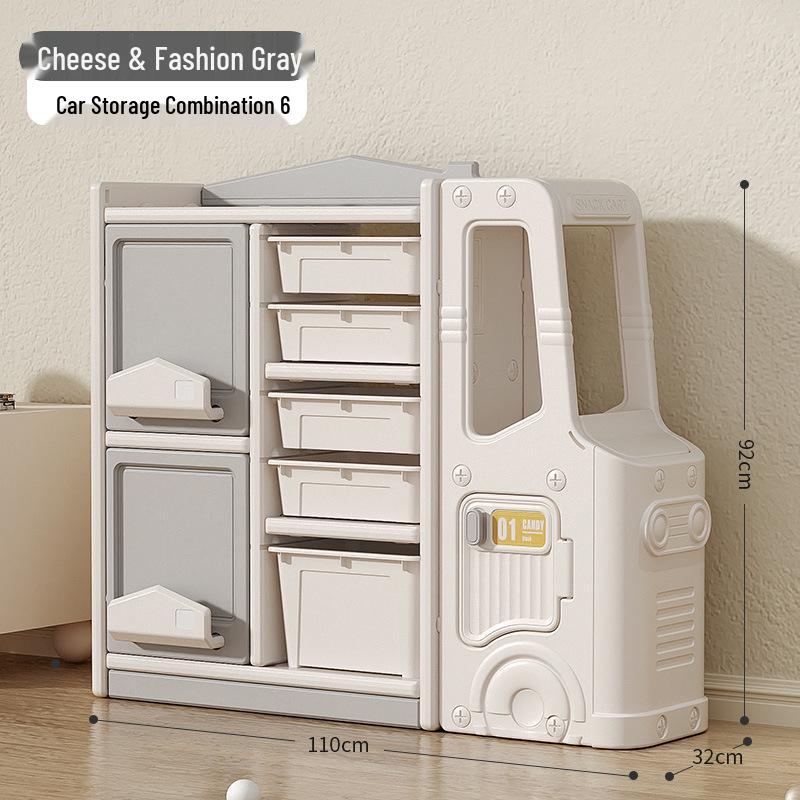 Children's Toy & Book Storage Rack - Plastic Organizer for Building Blocks, Small Cars, Sundries