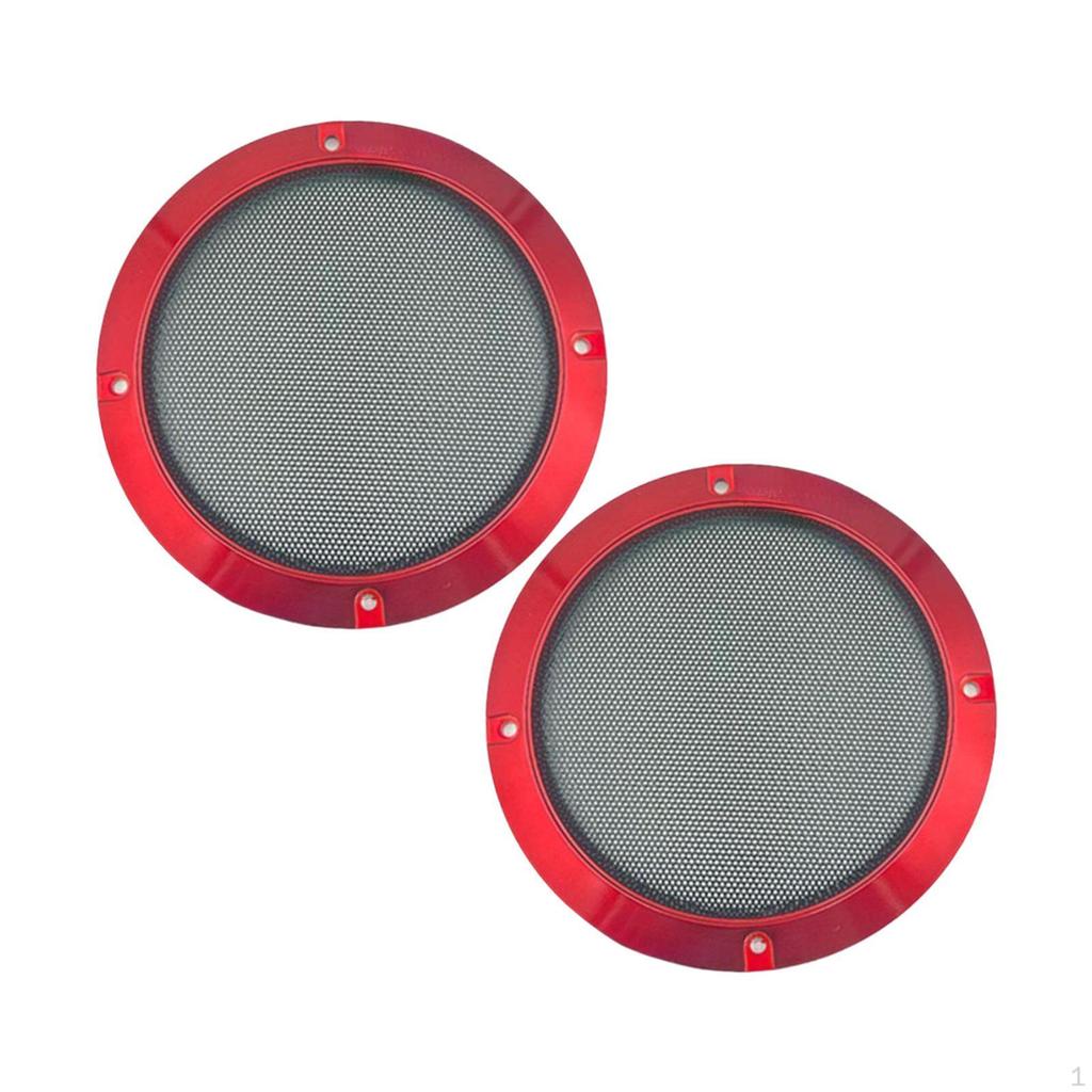 2 Pieces Speaker Grill Covers Decorative DIY,Sturdy,Circle Subwoofer Guard Protectors for Shopping