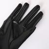 Elastic Patent Leather Black Gloves Shiny Women Gloves Fashion Zipper Long Gloves  Women