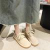 Vintage Lefu Shoes 2024 Autumn New Colored Reversed Fleece Comfortable Forest Series Women's Vulcanized Flat Shoes Zapatos Mujer