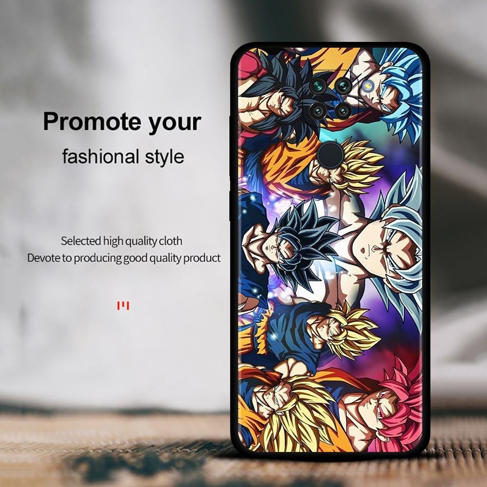Telefonfodral för Xiaomi Redmi Note 11 10 8 Pro Cover 9s 11T 9t 8t 8 7 för Redmi k40 10 9 9a 9c Funda Anime Dragon Ball Super Goku