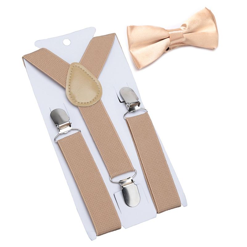 Suspenders Bowtie Set Kids Boy Girl Childrens Christmas Gift Designer Adjustable Y-Back Braces Wedding Clothing Accessories