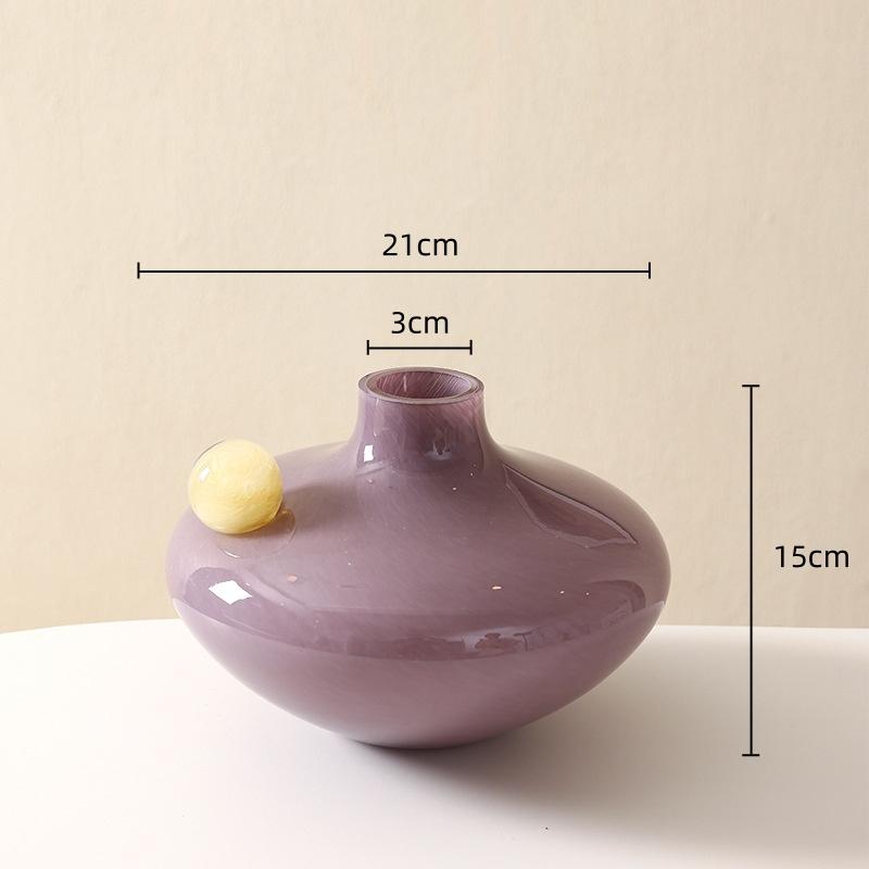 

Colored Geometric Sphere Glass Vase Flower Vase Flower Arrangement Accessories Hydroponics Terrarium Home Decoration