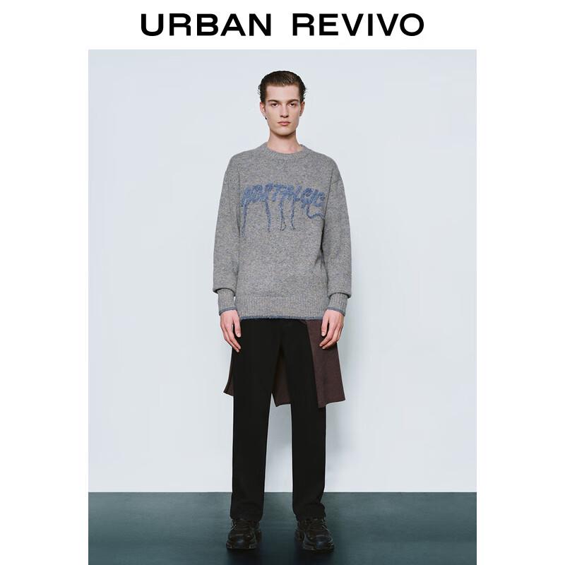 

UR 2025 Men s Contrast Tassel Letter Knit Sweater S