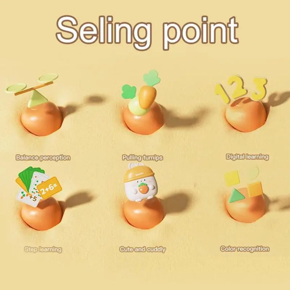 Interactive Games Carrot Harvest Toy Teaching Material Rabbit Balance Math Toy  Developmental