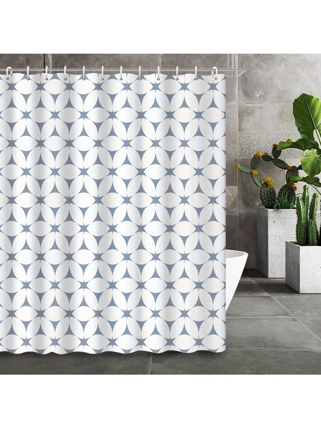 

Creative Modern Geometric Symmetric Pattern Shower Curtain,Home & Bathroom Decor, Waterproof Fabric, Stylish Partition W90xH180cm