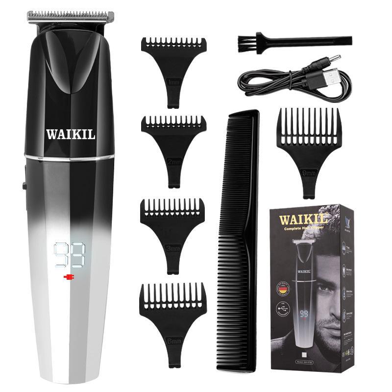 USB Rechargeable LCD Display Hair Clipper: Professional Electric Hair Trimmer Razor.