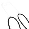 Anti-drop Cover for iPhone 15,Four Corner Shockproof Clear TPU Phone Back Case with Lanyard