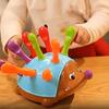 Jouets d'Éducation Précoce Hérisson Entraînement Axé sur la Motricité Fine Coordination Œil-Main Jouet à Insérer Combat Pour 1-3 Ans