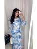 2025 Spring European & American Style Small Floral Chiffon Dress for Women