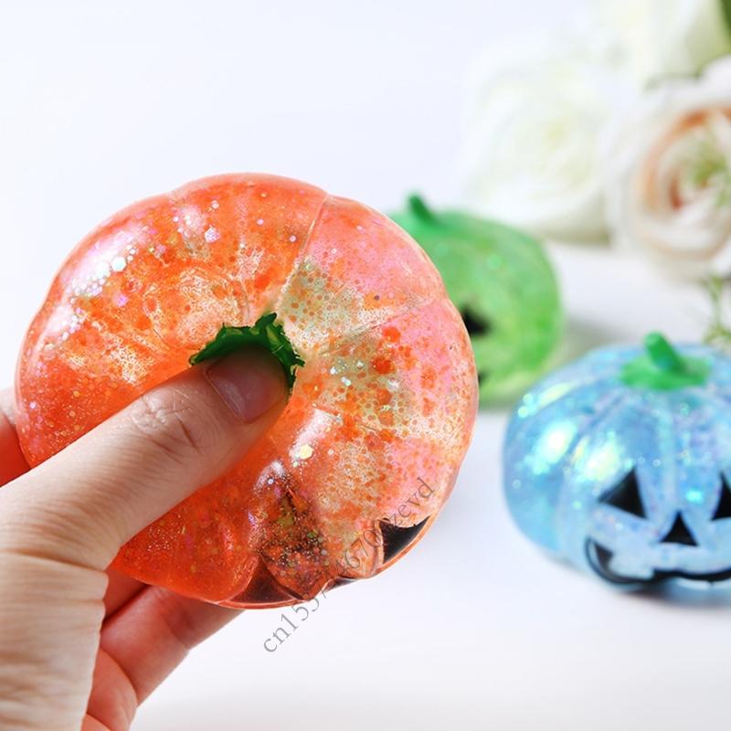 Halloween Pumpkin Squeeze Toy Stress Relief Fidgets Sensory Gadget For Adults Kids Party Decoration Funny Plastic Gift P9YB