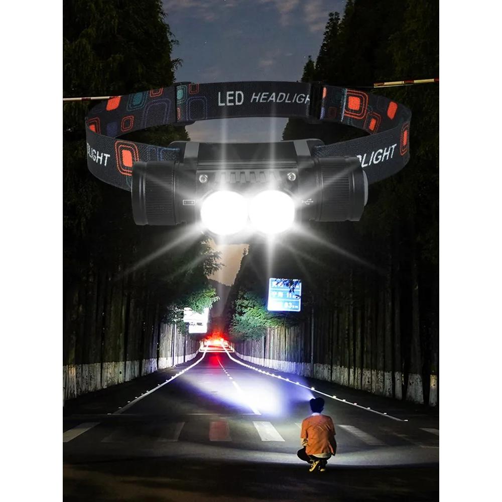 Headlamp, 18650 rechargeable, LED, LED with charger