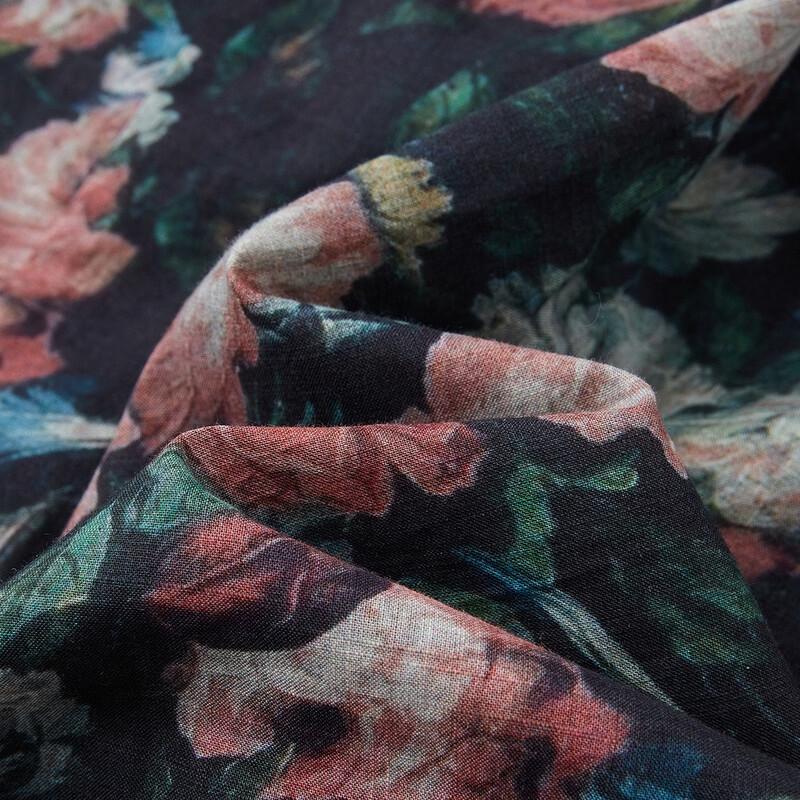 Demana Oxygen Pure Cotton V-Neck Printed A-Line Summer Dress