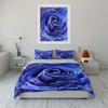 Blue Rose Print Bedding Set Bedding Duvet Cover Set Duvet Cover Pillowcases  (1 * Duvet Cover 2 * Pillowcases, Without Duvet Insert)
