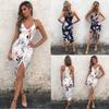 Elegant Womens Floral Long Maxi Dress For Evening Parties And Beach Days