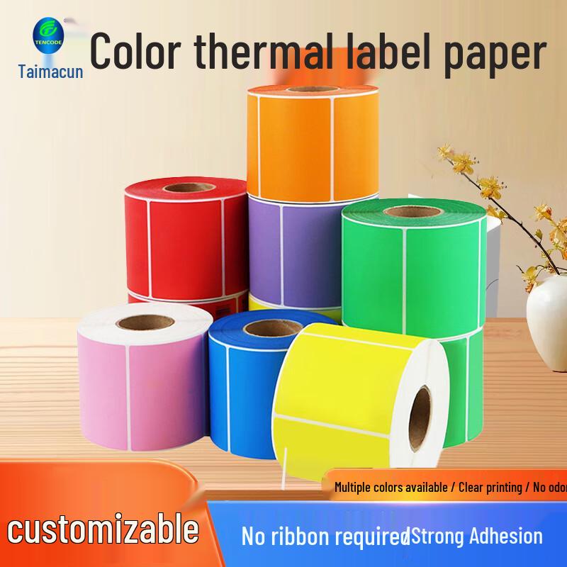 Tencode Orange Thermal Label Paper