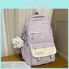 Letter Girls School Backpack Large Capacity Casual Travel Bag For Daily Use