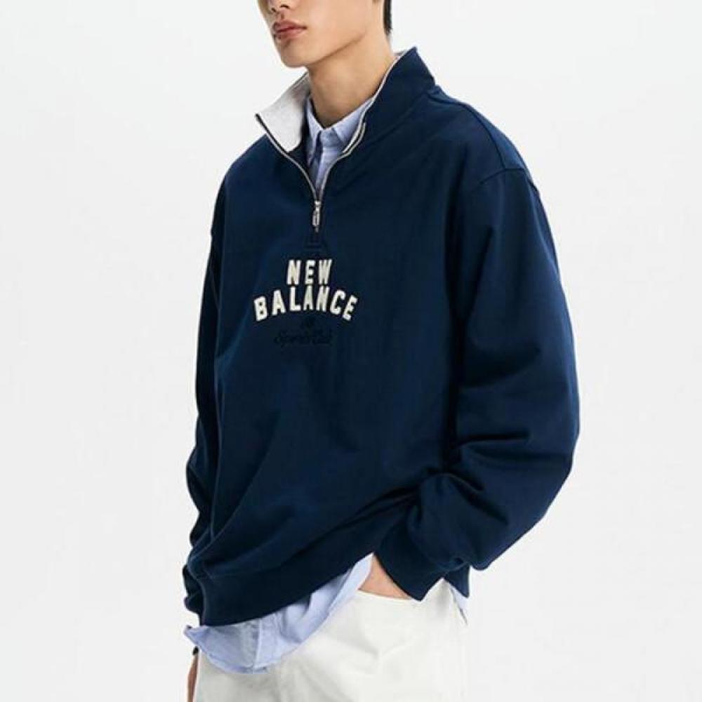 

New Balance Uni Sports Club Half Zip Up Nbnce11213 50 Blue/90