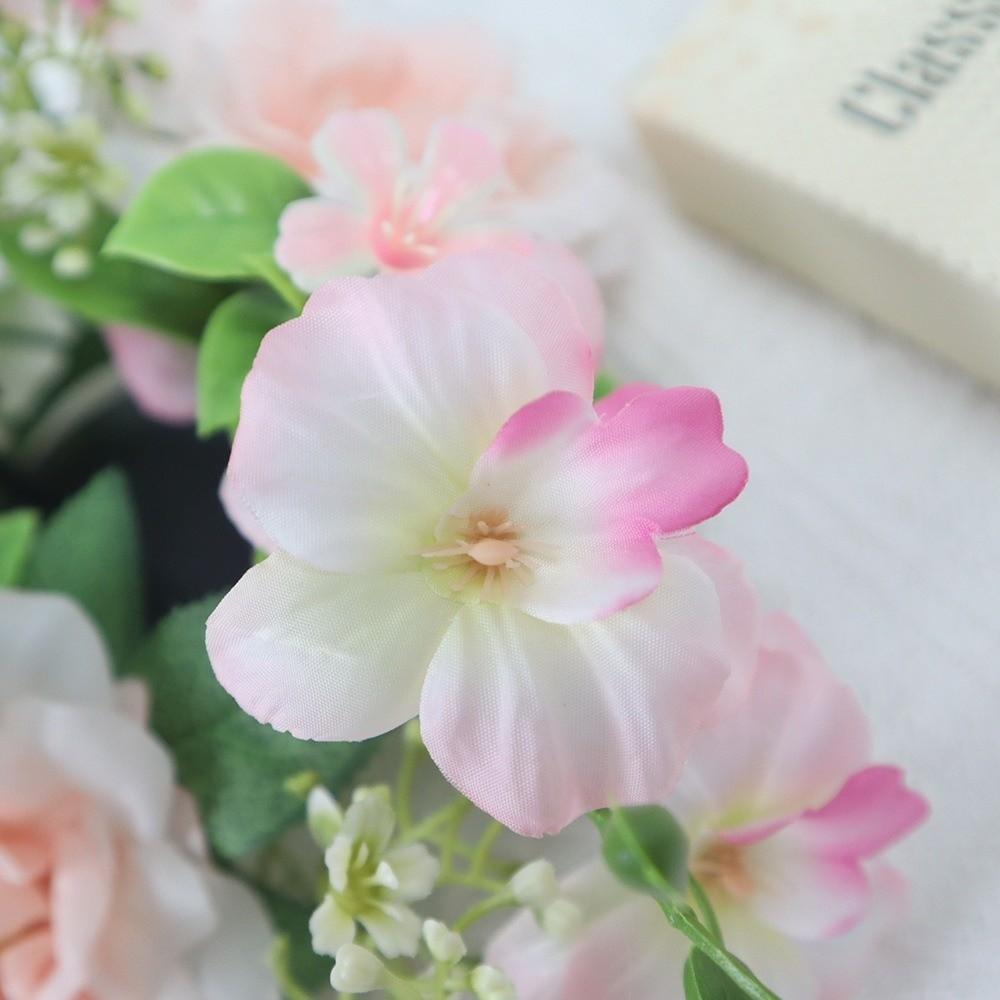 Mini Candlestick Wreath Simulated Candle Ring New Rhododendron Wreath  Home Table Decoration