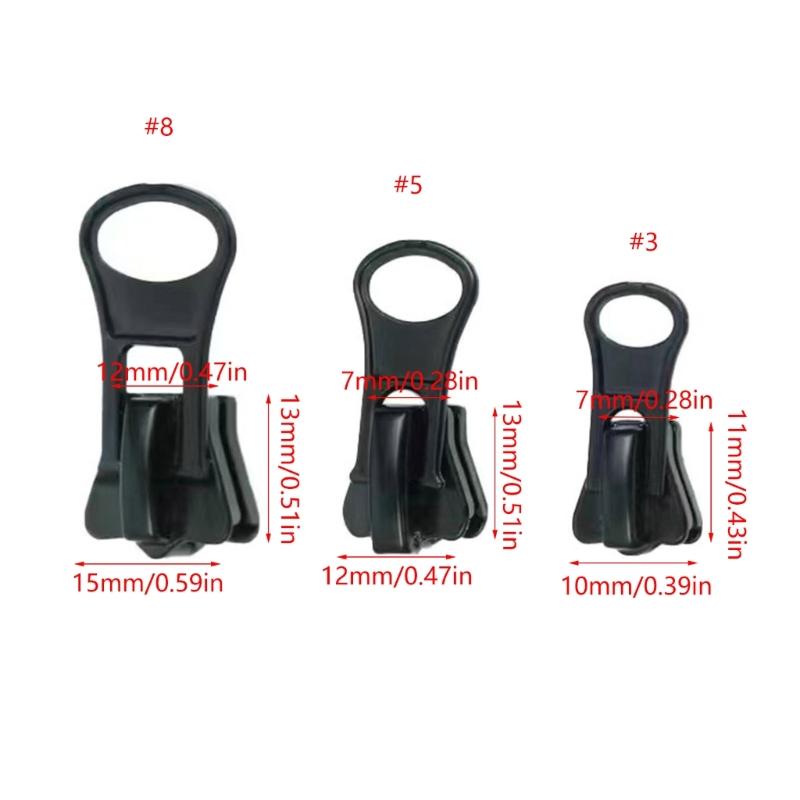 10pcs #3 #5 #8 Zippers Sliders Zippers Repair Zips Zippers Pullers Replacement Zippers for Jackets Suitcases Backpacks