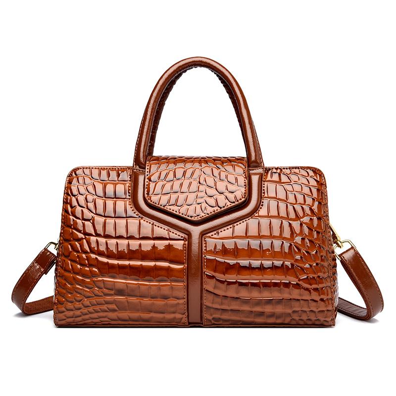 Luxury Crocodile PU Leather Bag for Women  Women's Shoulder Messenger Bag  Large Capacity Casual Bag